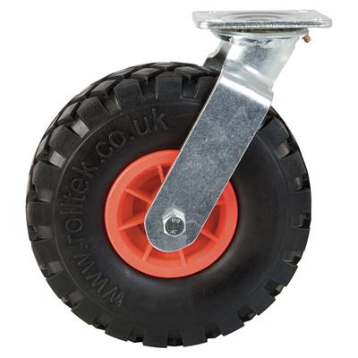 260mm Swivel Fabricated Plate Castor PunctureProof