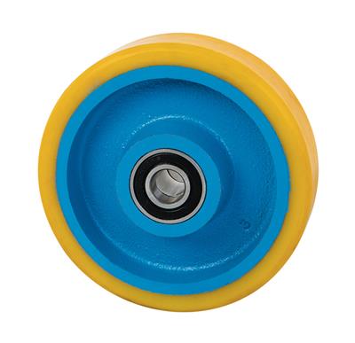 125mm Diameter Cast Iron Wheel Polyurethane Tyre