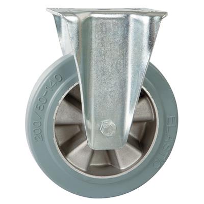 200mm Heavy Duty Fixed Plate Castor Towable