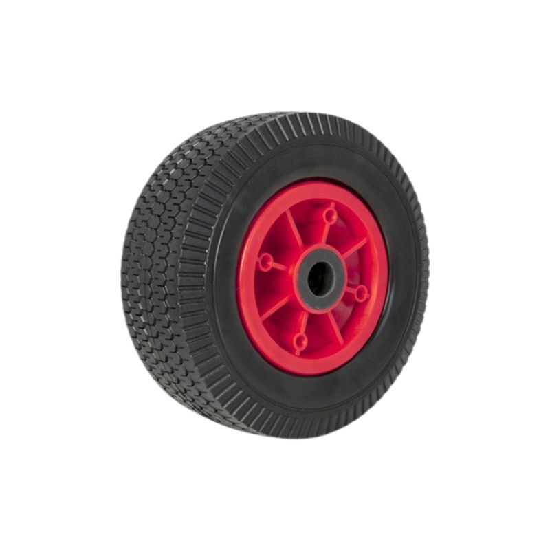 200mm Dia Puncture Proof Microcellular Wheel Black & Red