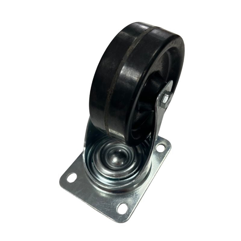 100mm Plate Swivel Castor Phenolic Wheel Plain Bore High Temp Grease, Up to 180°C, 125kgs Load Capacity