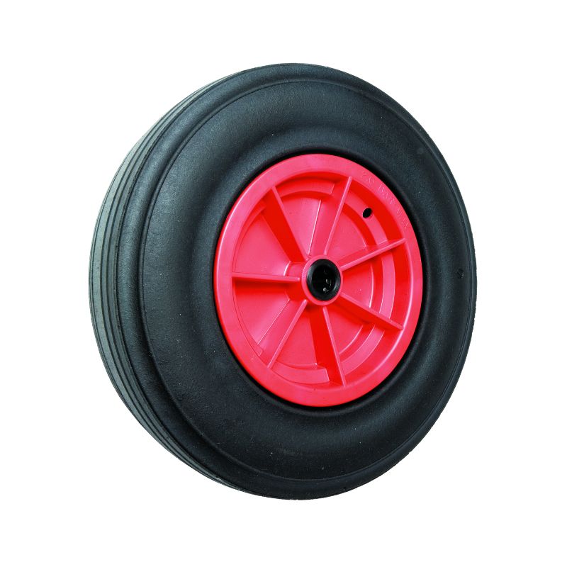 355mm Diameter Black Rubber Tyred Wheel