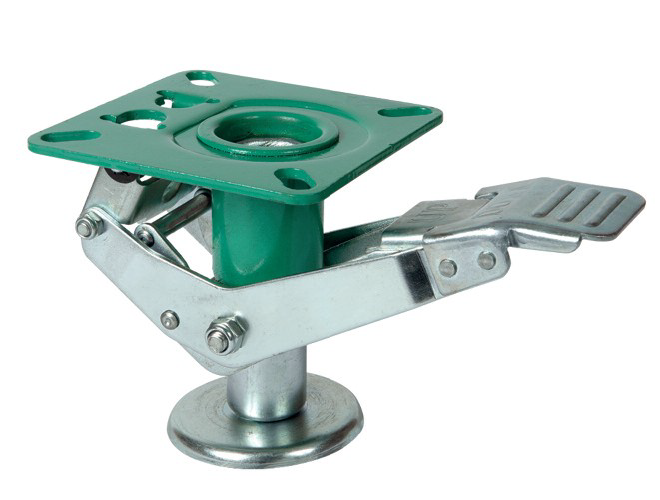 Heavy Duty Truck Lock Floor Brake - Zinc Plated Steel Trolley and Cart Immobiliser