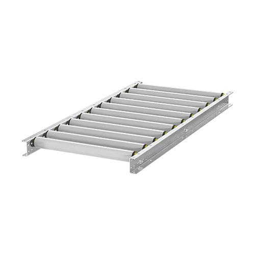 Gravity Box Conveyor, Plastic Rollers, 500 mm width, c/c 105 mm