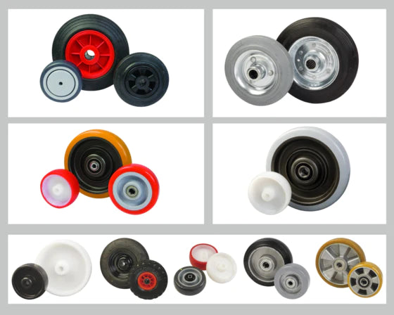 Range of wheels from 50 to 250mm