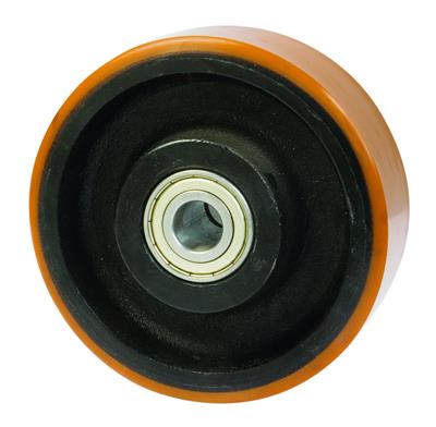 250mm Diameter Cast Iron Wheel Polyurethane Tyre