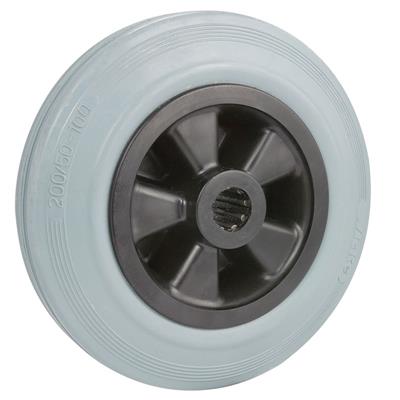 80mm Diameter Wheel Grey Rubber Tyre
