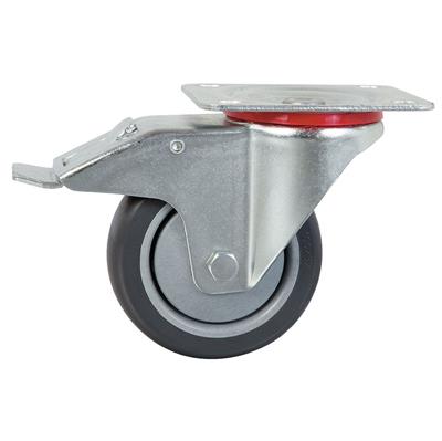 80mm Braked Swivel Plate Castor Ant-Static