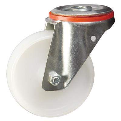 100mm Swivel Bolt Hole Castor Nylon Wheel