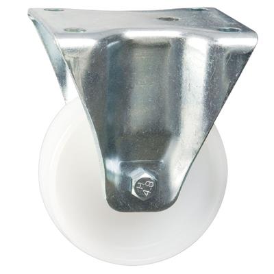 100mm Fixed Plate Castor White Nylon Wheel