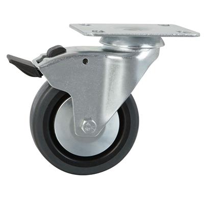 100mm Braked Swivel Plate Castor Anti-Static