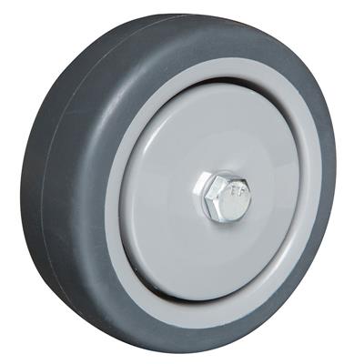 125mm Diameter Wheel Grey Thermoplastic Rubber