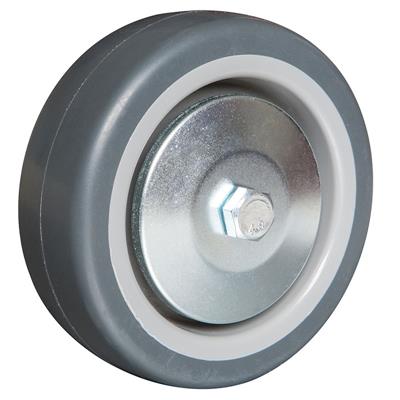 125mm Diameter Wheel Grey Thermoplastic Rubber