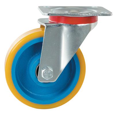 125mm Swivel Plate Castor Cast Iron Centre
