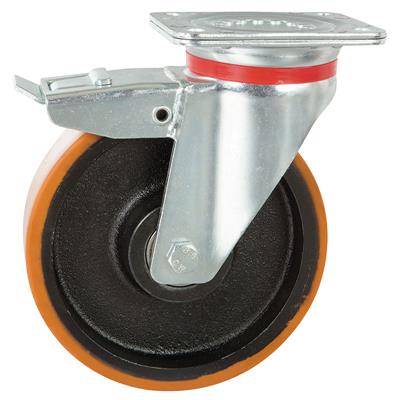 150mm HeavyDuty Braked Swivel Plate Castor Towable
