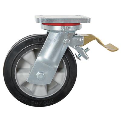 160mm Extra Heavy Duty Braked Swivel Plate Castor