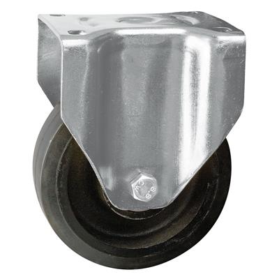 200mm Fixed Plate Castor Cast Iron Centre