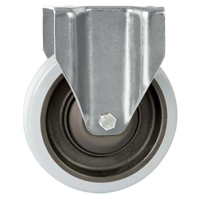 200mm Fixed Plate Castor White Nylon Wheel